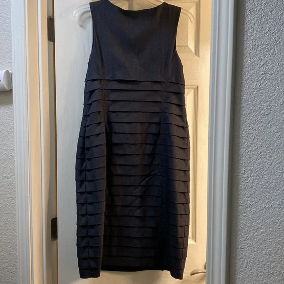 Ellen Tracy dark gray paneled dress - Picture 5 of 9